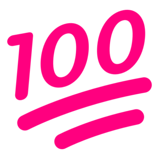 100 One-Hundred Emoji Decal (Hot Pink)